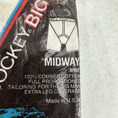 Vintage Jockey Shorts Midway Brief Cotton Mens Underwear 58 Sty1193 Big Man 1983