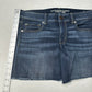 American Eagle Shorts Womens 12 Midi Blue Jean Denim Super Stretch Cut Off Fray