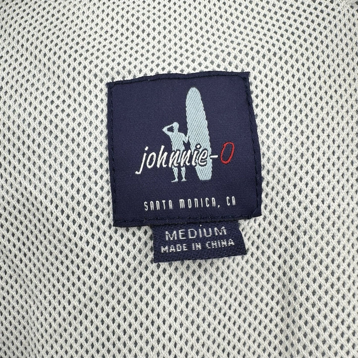Johnnie O Jacket Mens Medium Dakota Packable Rain Windbreaker Coat Blue *Marks