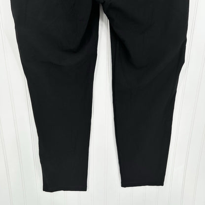 Eileen Fisher Pants XL Washable Crepe Slim Leg Black Minimalist Contemporary