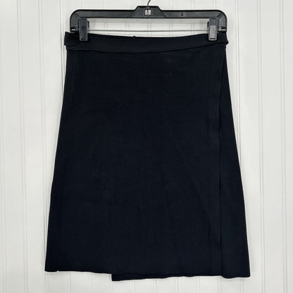Scanlan Theodore Skirt Women Medium Crepe Knit Wrap Mini Black Minimalist Luxury