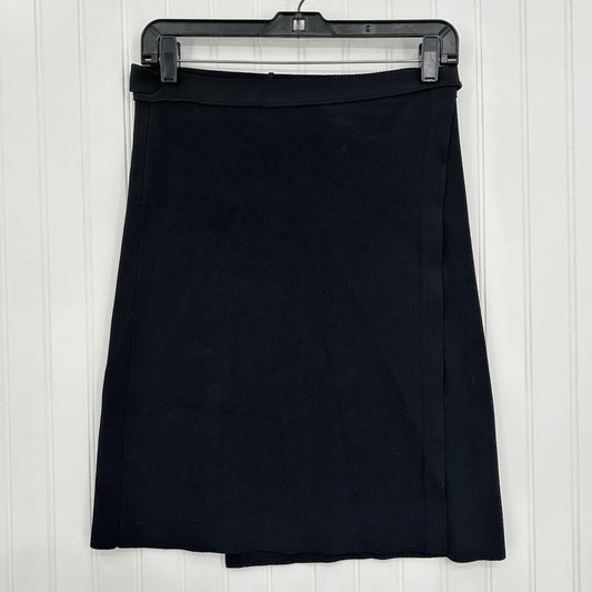Scanlan Theodore Skirt Women Medium Crepe Knit Wrap Mini Black Minimalist Luxury