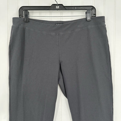 Eileen Fisher Pants Large Washable Crepe Slim Ankle Gray Coastal ContemporaryEUC