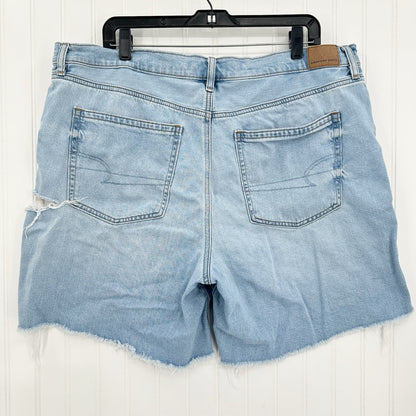 American Eagle Shorts 20 90s Boyfriend Bermuda Blue Denim Distressed Grunge