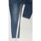 Judy Blue Jeans Womens 32 Relaxed Fit Tapered Leg Blue Stretch Denim Distressed
