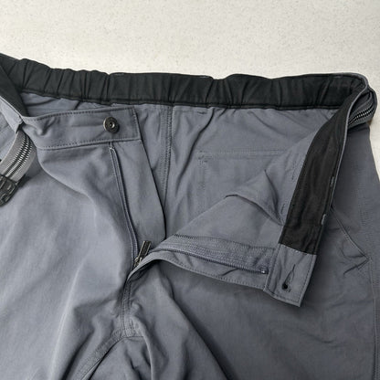 Duluth Trading Pants Mens L X 30 Dry On The Fly Belted Gray Hiking UPF Quick Dry