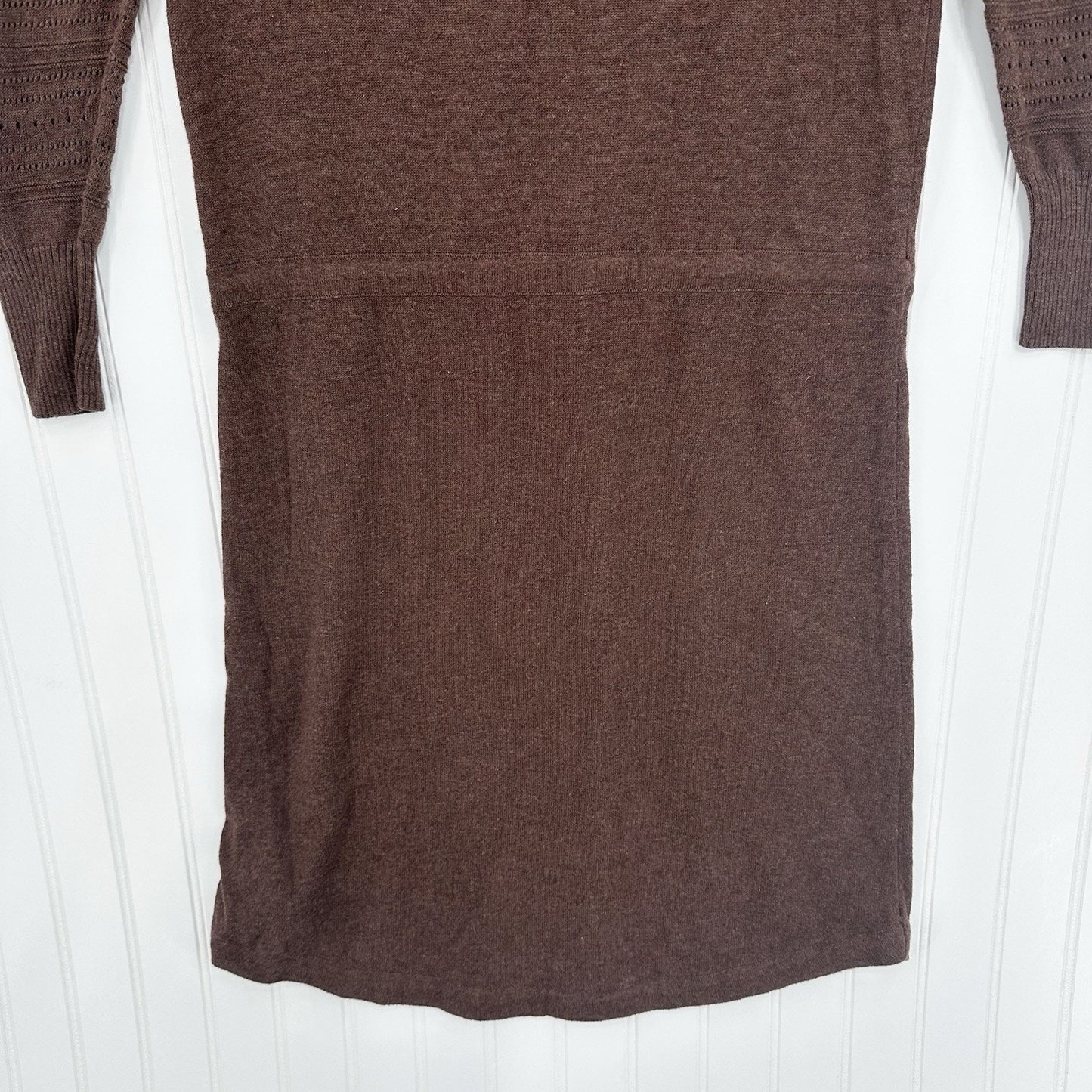 Prana Dress Women XS Leigh Sweater Dress Brown Organic Cotton Lightweight Casual