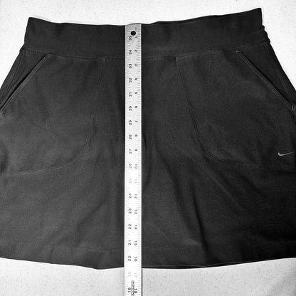 NIKE Skort Womens Large Dri Fit Black Active Skirt/Shorts Pickleball Tennis EUC