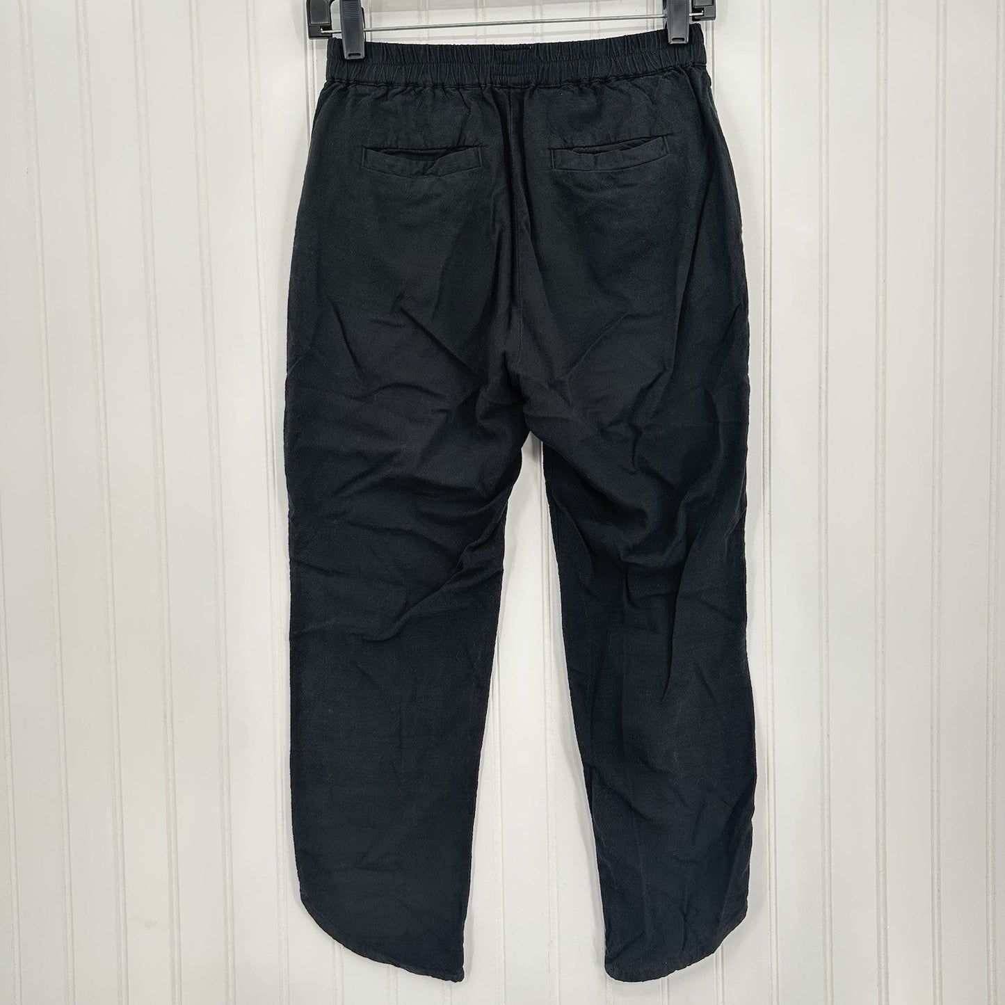 Marine Layer Pants Womens XS Allison Crop Black Lyocell Tencel Coastal Beach