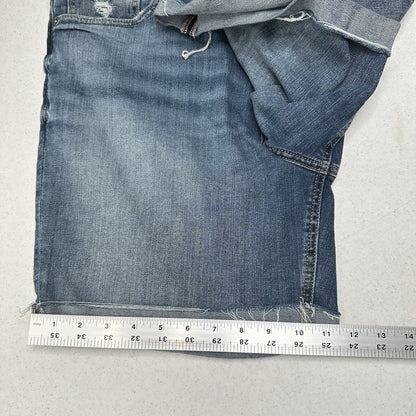 Silver Jean Shorts Womens 18 Sure Thing Long Short Blue Stretch Denim Bermuda