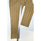 Tibi Pants Womens 2 Slim Crop Mustard Yellow Cotton Throwing Stars Career Preppy