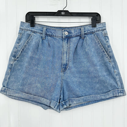 American Eagle Shorts 12 Mom High Rise Denim Blue Jean Cuffed Short Light Wash