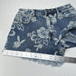 PlayBoy Pacsun Shorts Womens 27 Blue Jean Denim Fringe 90s Grunge Floral Bunny
