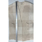 Toad Co Sweater Womens Small Cardigan Wool Blend Plaid Beige Cream Open Cozy