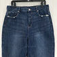 American Eagle Jeans Womens 14 Short Mom Relaxed High Rise Blue Denim Distressed