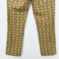 Tibi Pants Womens 2 Slim Crop Mustard Yellow Cotton Throwing Stars Career Preppy