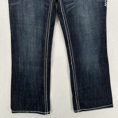 Laguna Beach Jeans Mens 33 Blue Relaxed Loose Straight Denim Skulls Y2K Grunge