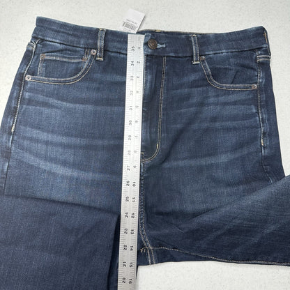 American Eagle Jeans 16 Long Curvy Highest Rise Flare Next Level Blue Denim NEW