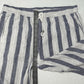Rails Pants Womens Large Agnes Linen Blend Ankle White Blue Stripes Coastal EUC