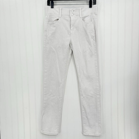 Apt 9 Jeans Womens 8 Straight Tummy Control White Stretch Denim Comfort *Stain