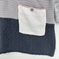 Margaret Winters Sweater Womens Medium Knit Cotton Pocket Mixed Media Boho