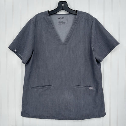 FIGS Scrub Top Womens XL Casma Technical Collection Graphite Gray Work Uniform