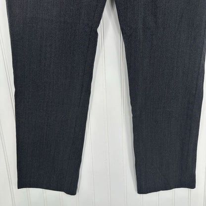 Gunex Wool Pants Womens US 12 Straight Trouser Dark Gray Wool Blend Italy EUC