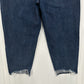 American Eagle Jeans Womens 14 Short Mom Relaxed High Rise Blue Denim Distressed