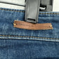 PILCRO Shorts Womens 28 Slim Bermuda Midrise Blue Jean Denim Fray Anthropologie