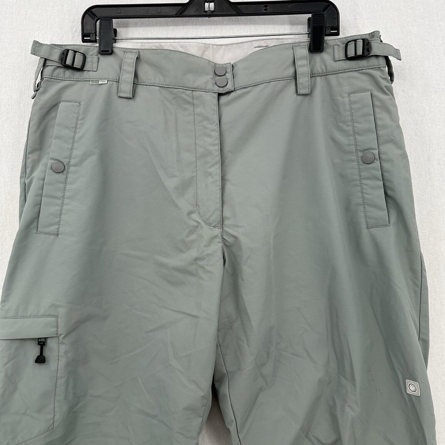Columbia Pants Womens XL Snow Ski Convert Pant Gray Lined Nylon Winter *Flaw