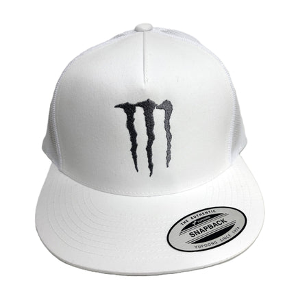 Monster Hat Embroidered Yupoong Trucker Mesh Snapback Black or White Zero Casual Novelty Gift