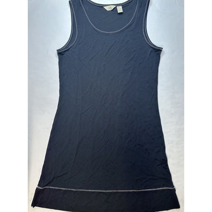 J Jill Dress Womens Large Black Shift Sleeveless Slinky Stretch Travel Beach