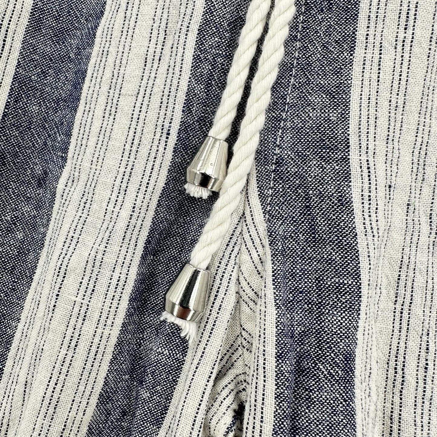 Rails Pants Womens Large Agnes Linen Blend Ankle White Blue Stripes Coastal EUC