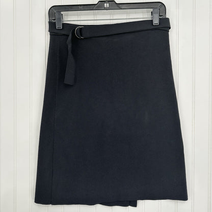 Scanlan Theodore Skirt Women Medium Crepe Knit Wrap Mini Black Minimalist Luxury
