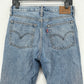 Levis Wedgie Jeans 27 US 4/5 Skinny Ankle Blue Denim Button Fly Distress Fray