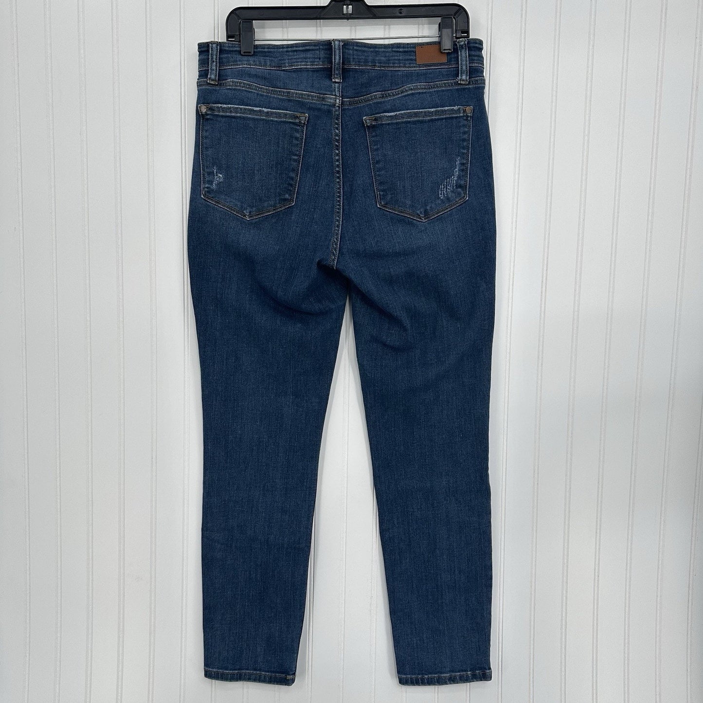 Judy Blue Jeans Womens 13 31 Relaxed Fit Blue Stretch Denim Dark Wash Distressed
