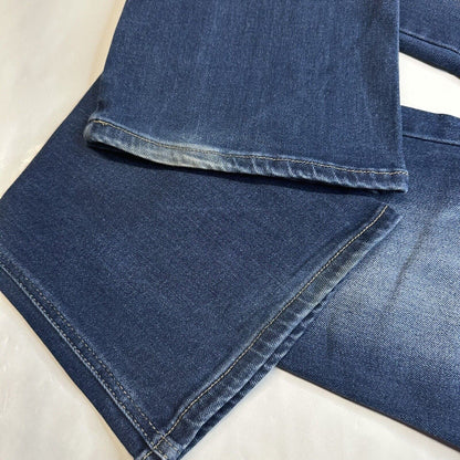 Kancan Jeans Womens 32 Bootcut High Rise Button Fly Blue Stretch Denim Dark Wash
