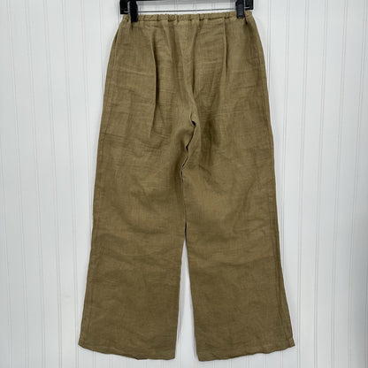 CP Shades Pants Women XS Linen Jenn Wide Leg Tan Pull On Coastal Beach Lagenlook