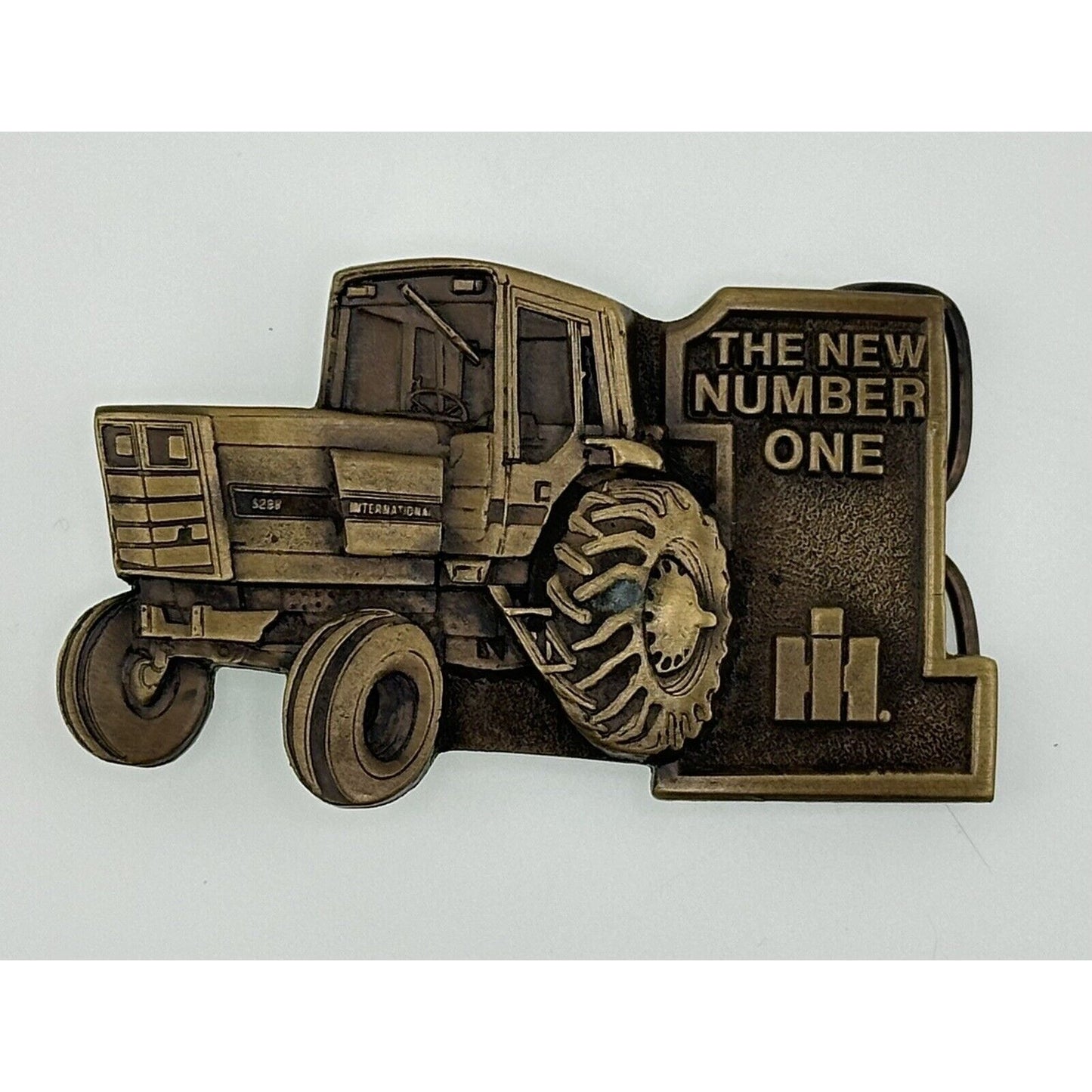 International Harvester Spec-Cast Brass Belt Buckle IH 5288 "The New Number One"
