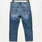 BKE Jeans Womens 30 Gabby Capri Curvy Blue Stretch Denim Distress Cropped