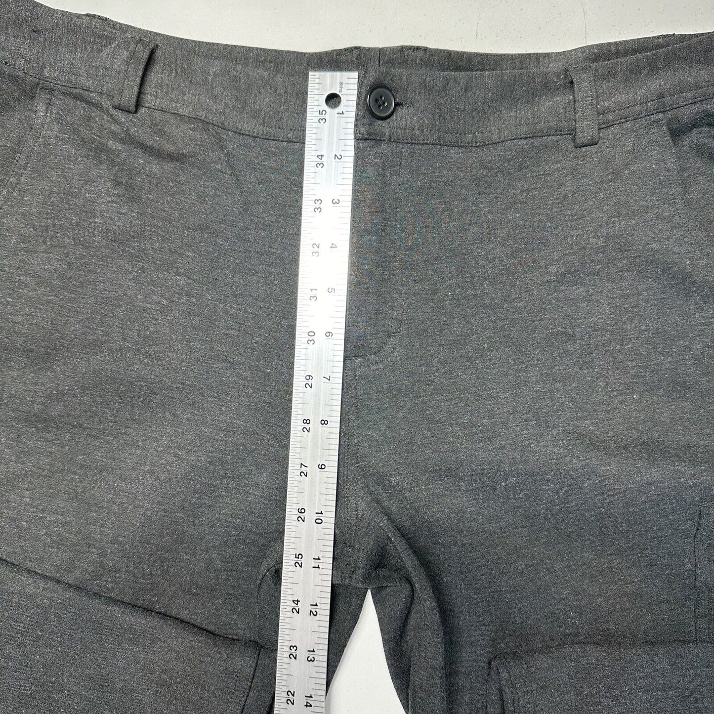 Duluth Trading Pants Womens 16 Wearwithall Ponte Knit Bootcut Gray Stretch Zip