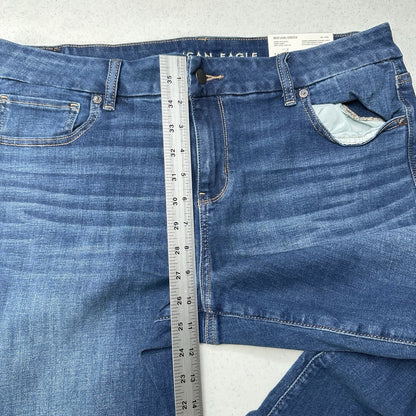 American Eagle Jeans 16 Curvy Lowrise Kick Bootcut Next Level Blue Denim NEW
