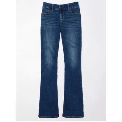 American Eagle Jeans 10 Curvy Lowrise Kick Bootcut Next Level Blue Denim NEW