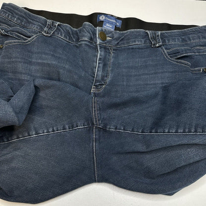 Democracy Jeans Womens 24W Skinny Ankle Ab Solution Blue Denim Tummy Control