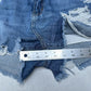 American Eagle Shorts Womens 10 Mom High Rise Blue Jean Denim Distressed Grunge