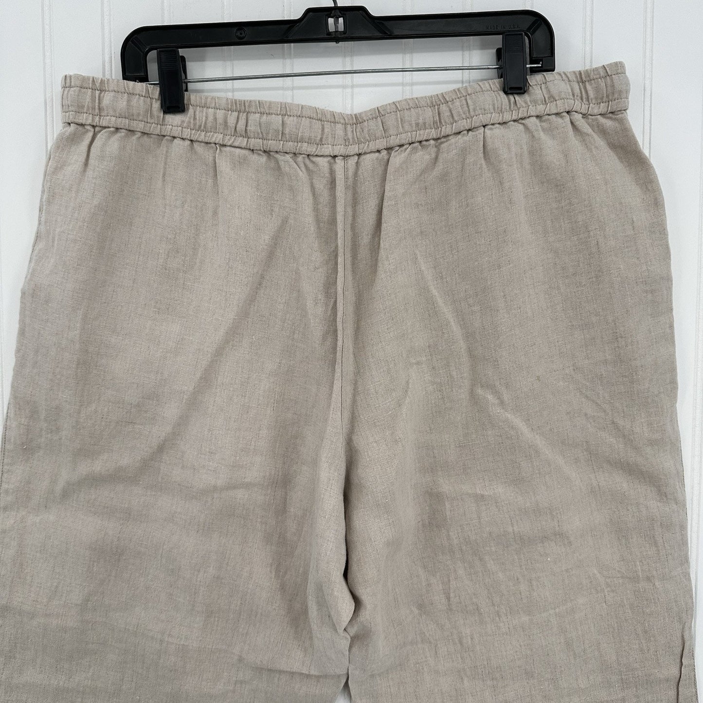 Tommy Bahama Pants Womens XL Linen Two Palms Easy Wide Leg Beige Lagenlook EUC