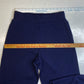 St John Sport Pant Medium Santana Knit Wide Leg Navy Blue Wool Blend Pull On EUC