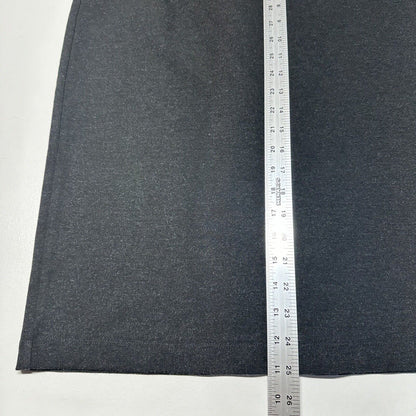 Eileen Fisher Skirt Womens XL Black Marl Pull On Slit Minimalist Capsule Career
