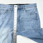 Lularoe Shorts 30 US 10 12 Skinny Bermuda Cuffed Blue Denim Tummy Panel Distress