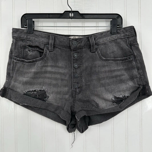 We The Free People Shorts Womens 30 Faded Black Denim Button Fly Anthropologie